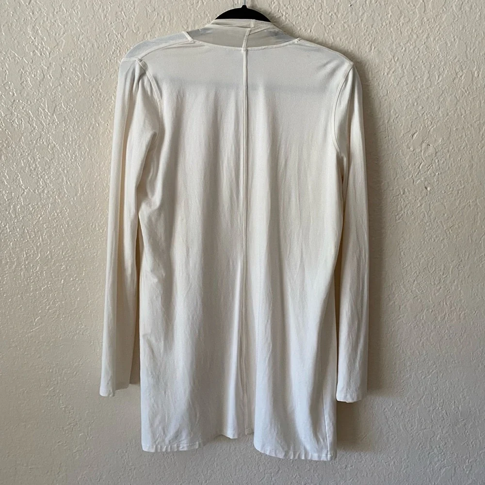 Ralph Lauren Black Label Ivory Open Front Cardigan Size M Cream Elegant Classy